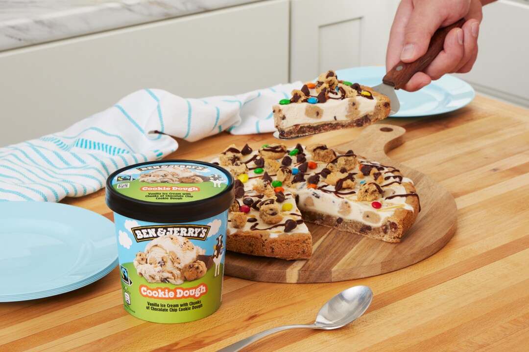 Chocolate Chip Cookie Ice Cream Pizza